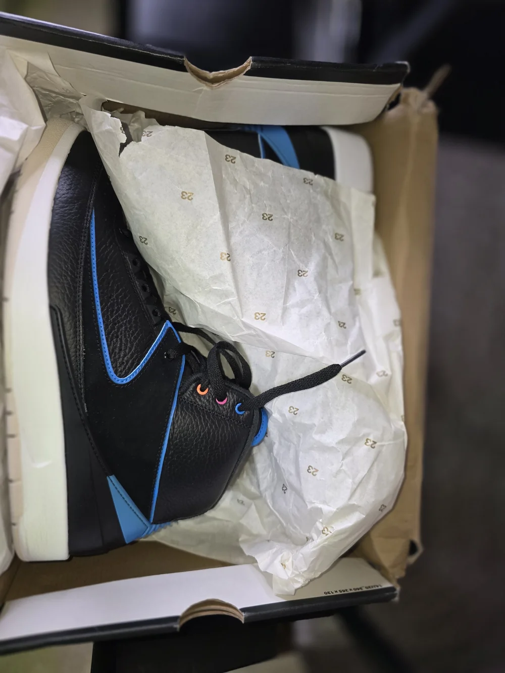 Jordan Air Jordan 2 Retro Radio Raheem Black and Blue Sneakers